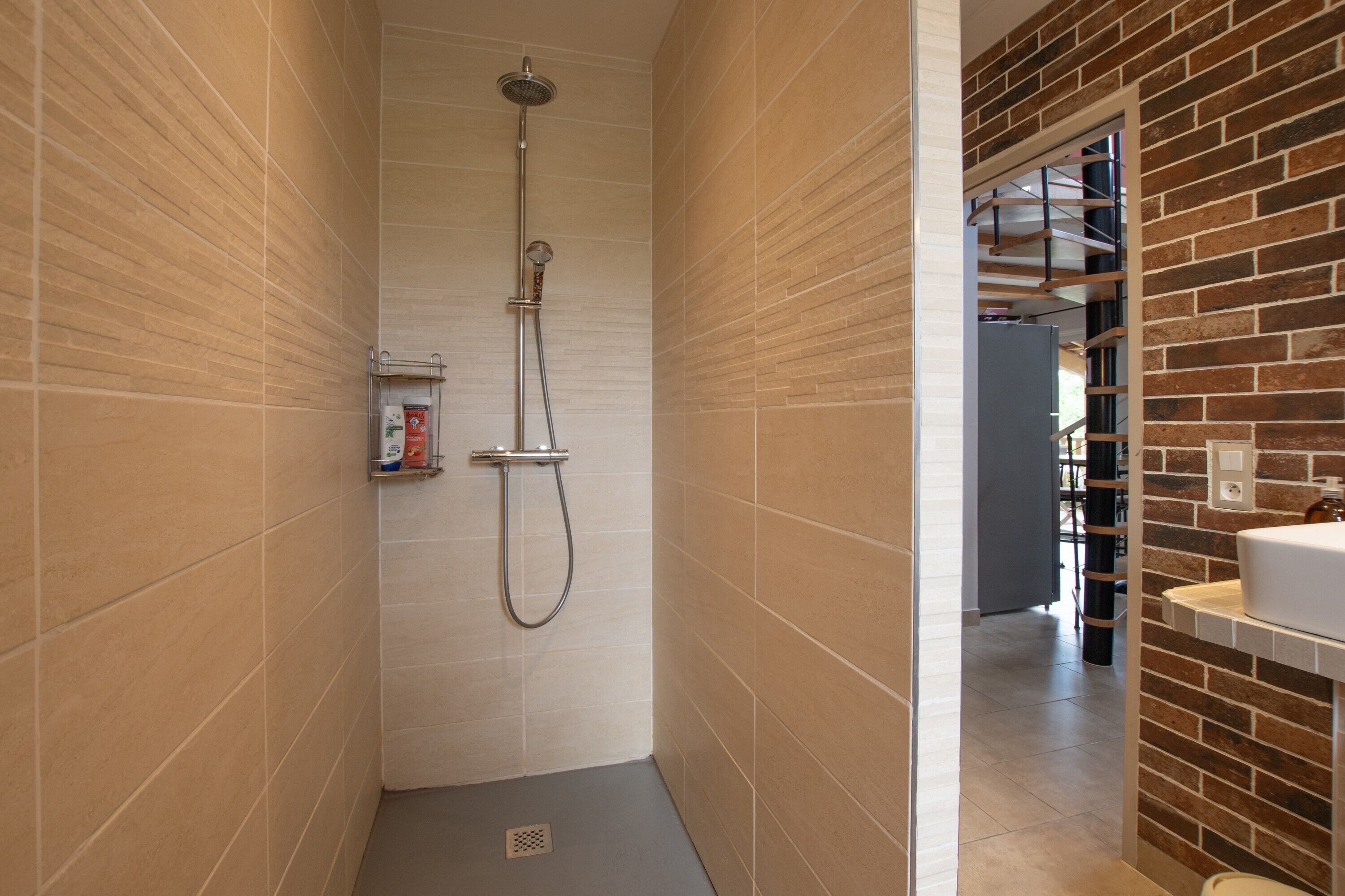 Shower, hair dryer