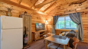 Living area - Tumbleweed: Pet friendly cabin in Hocking Hills (South Bloomingville)