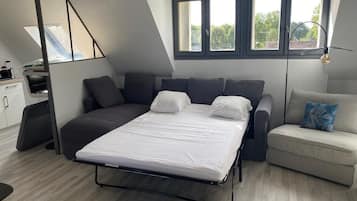 1 Schlafzimmer, Schreibtisch, Bügeleisen/Bügelbrett, WLAN
