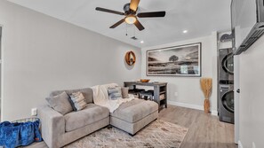 Smart TV, fireplace, printers