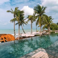 Indoor pool, outdoor pool, sun loungers