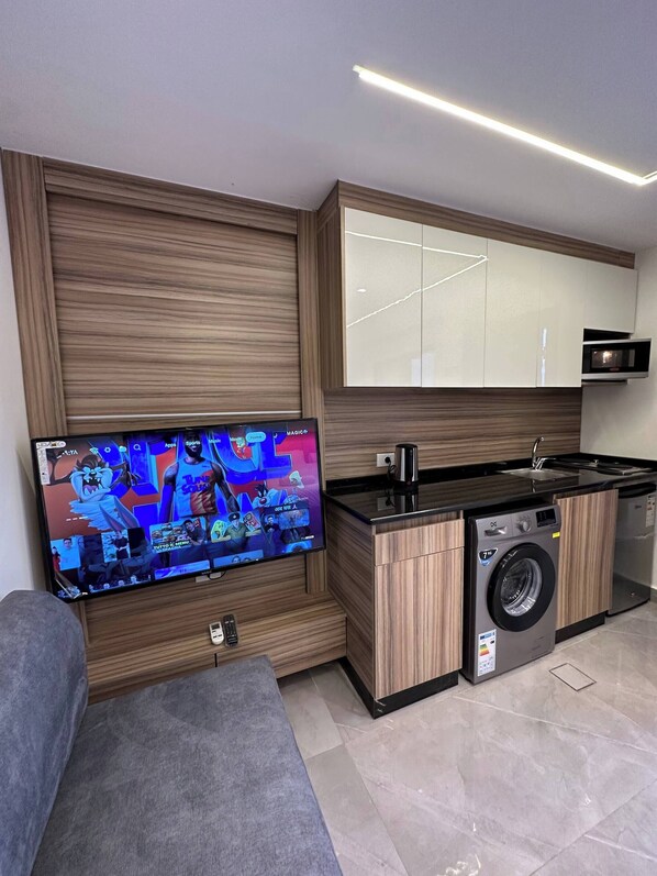 Departamento, 1 habitación, con acceso para personas discapacitadas, para fumadores | Área de sala de estar