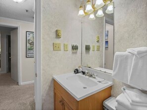 Hair dryer, towels