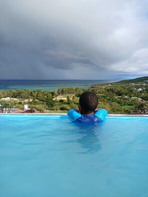 Outdoor pool, open 10:00 AM to 6:30 PM, pool umbrellas, sun loungers - Le Marin Rodrigues Island (Rodrigues Island)