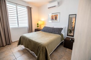 อพาร์ทเมนท์ | 1 ห้องนอน, ผ้าม่านกันแสง, เตารีด/โต๊ะรีดผ้า, Wi-Fi ฟรี