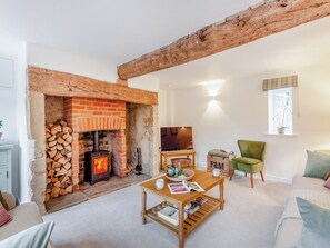 TV, fireplace - 3 bedroom accommodation in Shepton Beauchamp, near Ilminster (Shepton Beauchamp, near Ilminster)