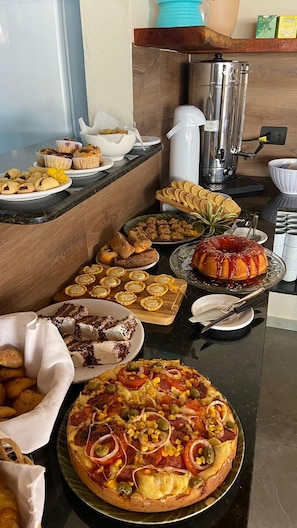 Free daily buffet breakfast