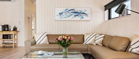 Televisie, een open haard en een tafeltennistafel