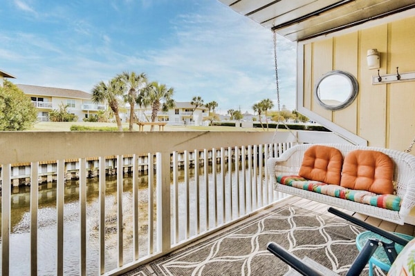 Canal and golf course view