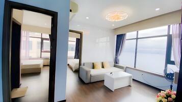 Appartamento Standard, 2 camere da letto, 2 bagni, vista oceano | Biancheria in cotone egiziano, biancheria da letto di alta qualità