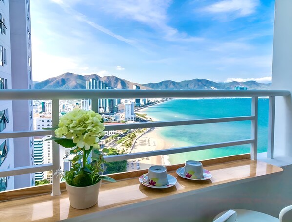 Standard Apartment, 2 Bedrooms, 2 Bathrooms, Ocean View | View from room - Muong Thanh Golden Apartment Nha Trang (Nha Trang)