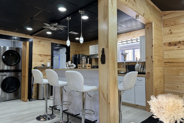 Een microgolfoven, een kookplaat