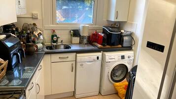 Apartment | Private kitchen | Fridge, microwave, oven, stovetop