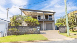 Exterior - Birubi Point House, 56 Ocean Ave - stunning water views, ducted air con (Anna Bay)