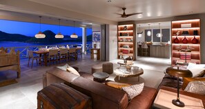 Luxury Villa | Living area | 1-inch LCD TV with cable channels - Villa Papillon (Jolly Harbour)