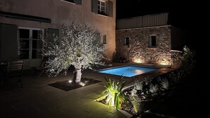 Piscina externa, piscina aquecida