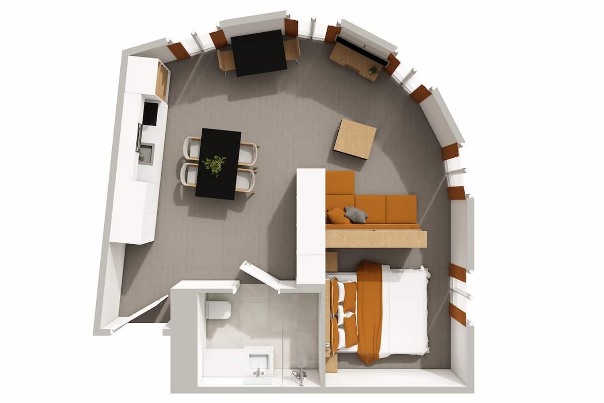 Premium Apartment | Desk, iron/ironing board, free WiFi, bed sheets