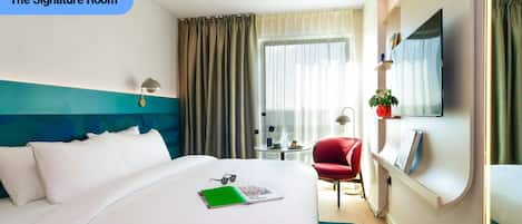 Signature-Doppelzimmer | 1 Schlafzimmer, Schreibtisch, laptopgeeigneter Arbeitsplatz