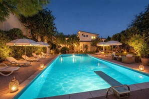 Pool - Luxury 2BR Top Floor Apartment with Pool 70m from Beach (Anastasi III)