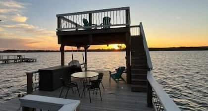 Lake Blackshear House literally over the water for stunning views!