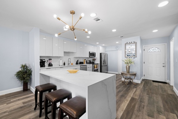 Microwave, oven, stovetop, dishwasher
