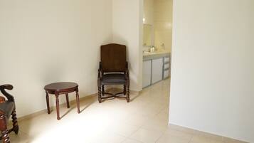 Shower, towels, soap, shampoo