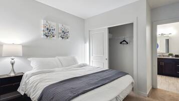 2 bedrooms, premium bedding, iron/ironing board, free WiFi