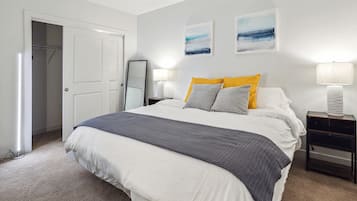 2 chambres, literie de qualité supérieure, fer et planche à repasser