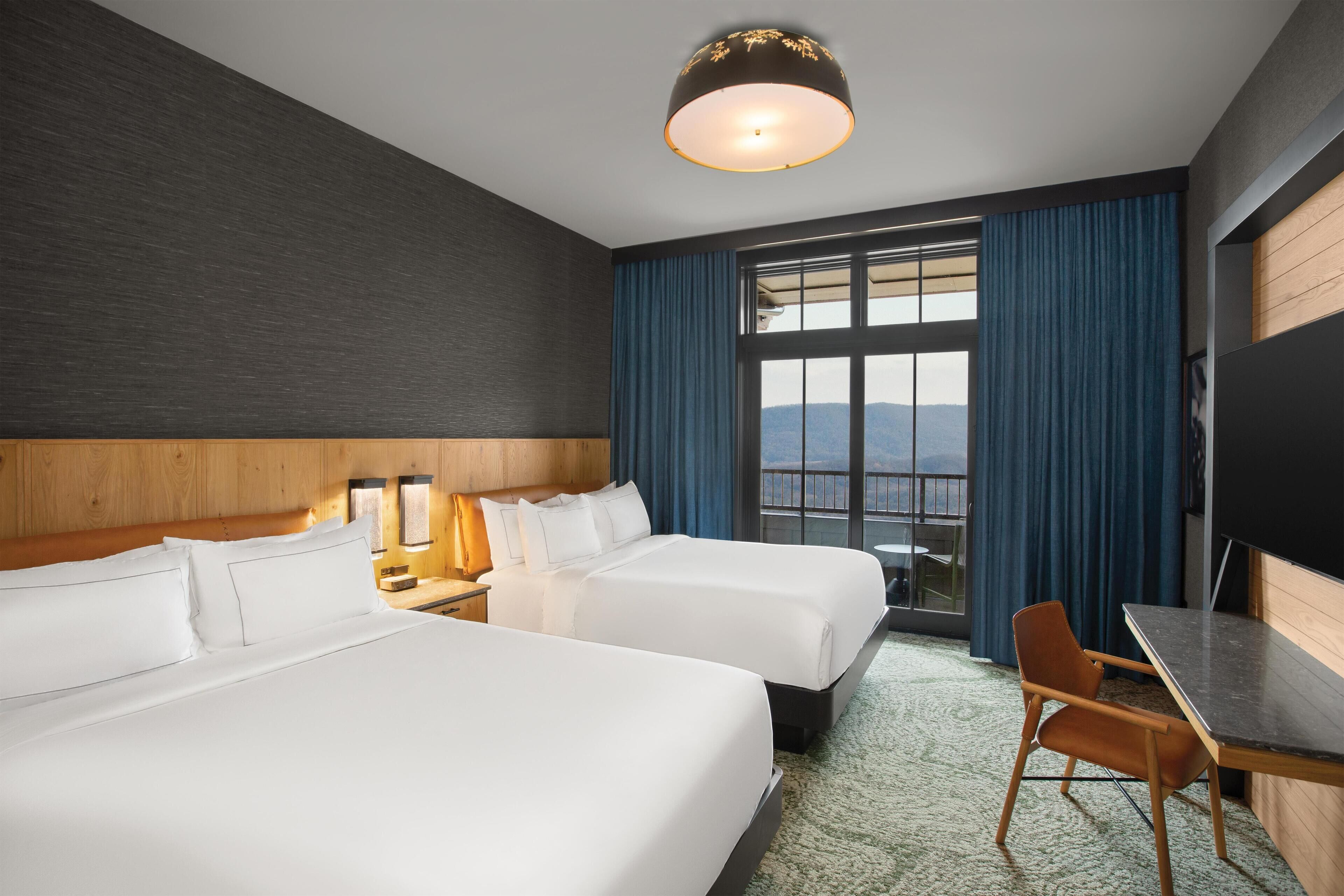 Chambre, 2 grands lits, accessible aux personnes à mobilité réduite (Hearing)