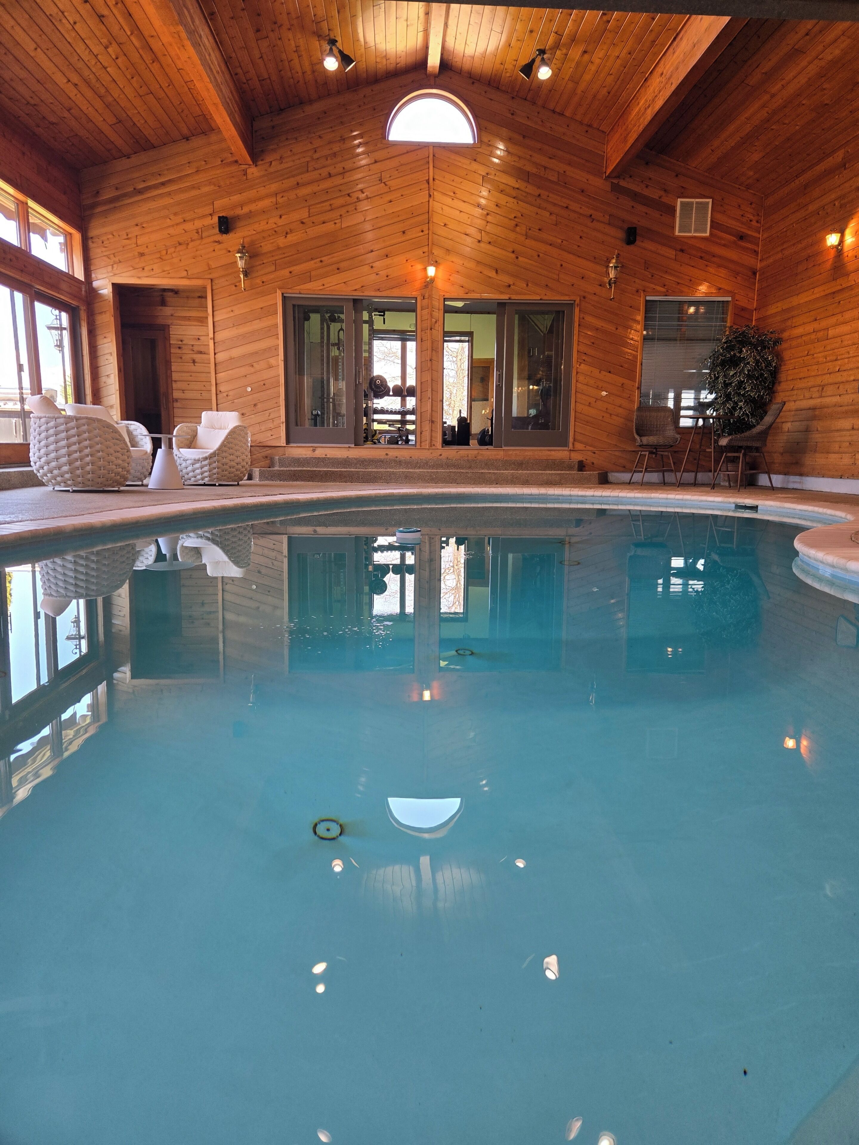 Indoor pool, a heated pool