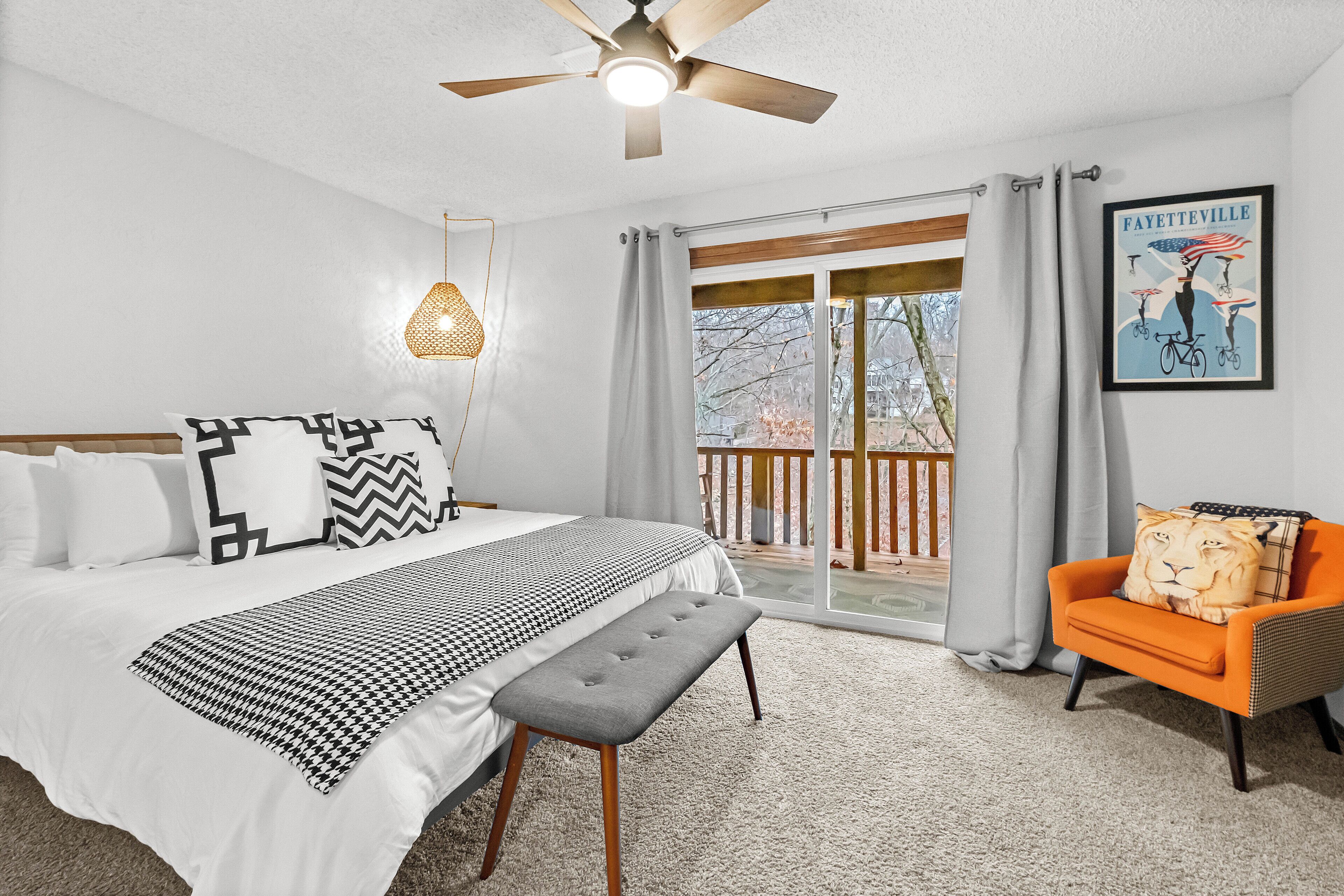 2 makuuhuonetta, silitysrauta/-lauta, vauvan matkasänky, ilmainen Wi-Fi