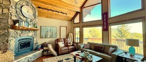 Smart TV, chimenea, videojuegos y libros