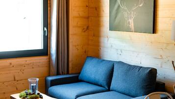 Exclusive-Ferienhaus, mit Bad, Bergblick (Le Cocon de Manon) | Lounge