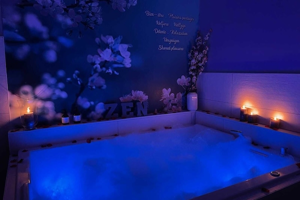 Casa de campo exclusiva, acessível, banheira de imersão (Gîte 2-4 personnes) | Hidromassagem interna