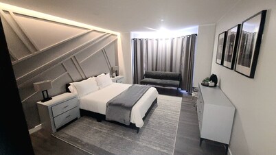 Contemporary 3 bedroom apartment on the first floor overlooking the Salmon River