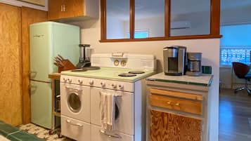 Fridge, microwave, dishwasher, electric kettle