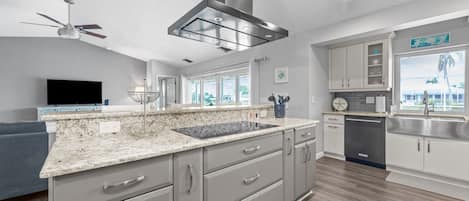 Microwave, oven, stovetop, dishwasher