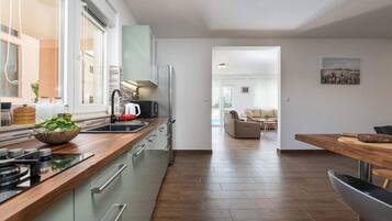 Fridge, oven, stovetop, dishwasher