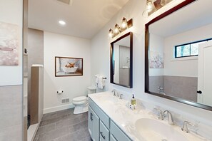 Hair dryer, towels