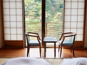 Japanese Style Room (1-4 People), Non Smoking | Down comforters, free WiFi, bed sheets