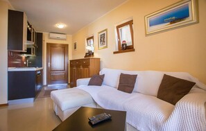 TV, fireplace - 2 bedroom beach front home in Novigrad (Novigrad)