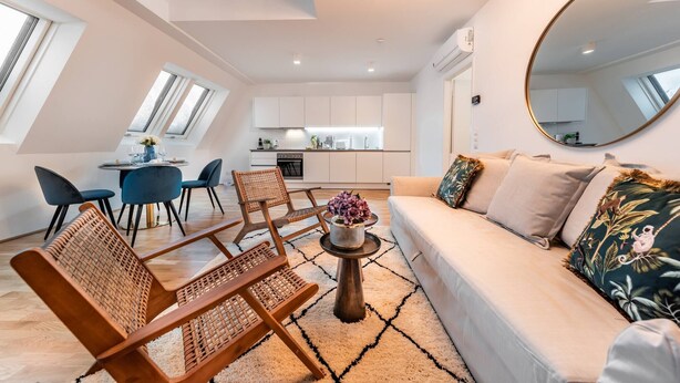 Living room - Relaxing Penthouse With Panoramic View And Terrace (Vienna)