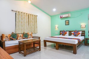 Egyptian cotton sheets, premium bedding, in-room safe - Fabhotel Vishwakirti Agri (Parner)