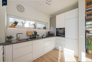 Fridge, oven, stovetop, dishwasher