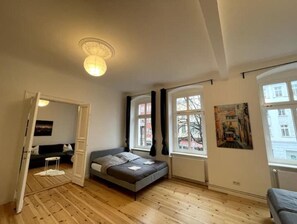 2 bedrooms, iron/ironing board, WiFi, bed sheets