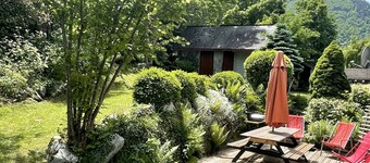 Renovated chalet-style sheepfold at the entrance to the village of Cauterets