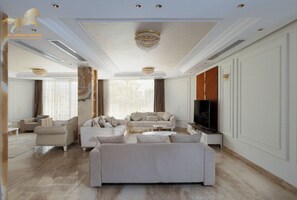 Smart TV - Al Sawah Stand Alone Villa With Private Pool (Giza Governorate)