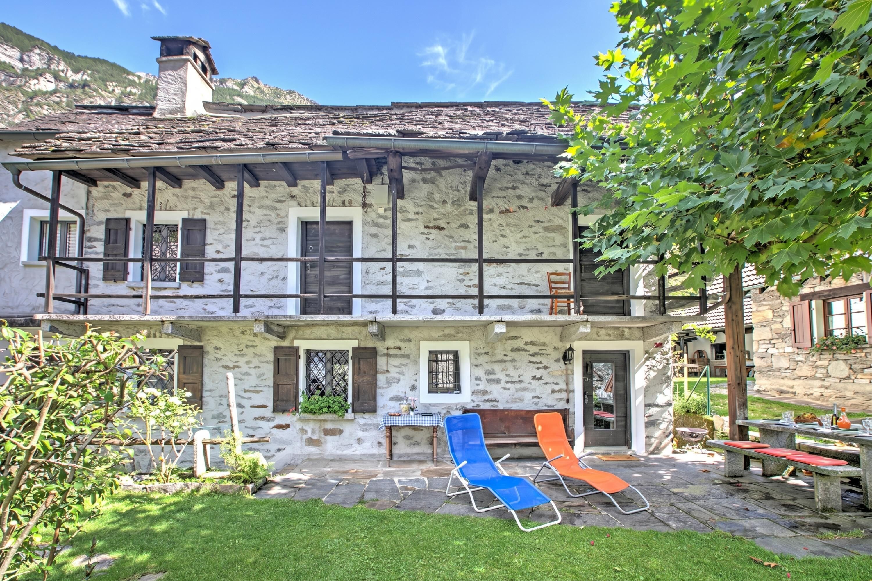 Chalet Familial, plusieurs chambres (Rustico al platano 1) | Terrasse/Patio