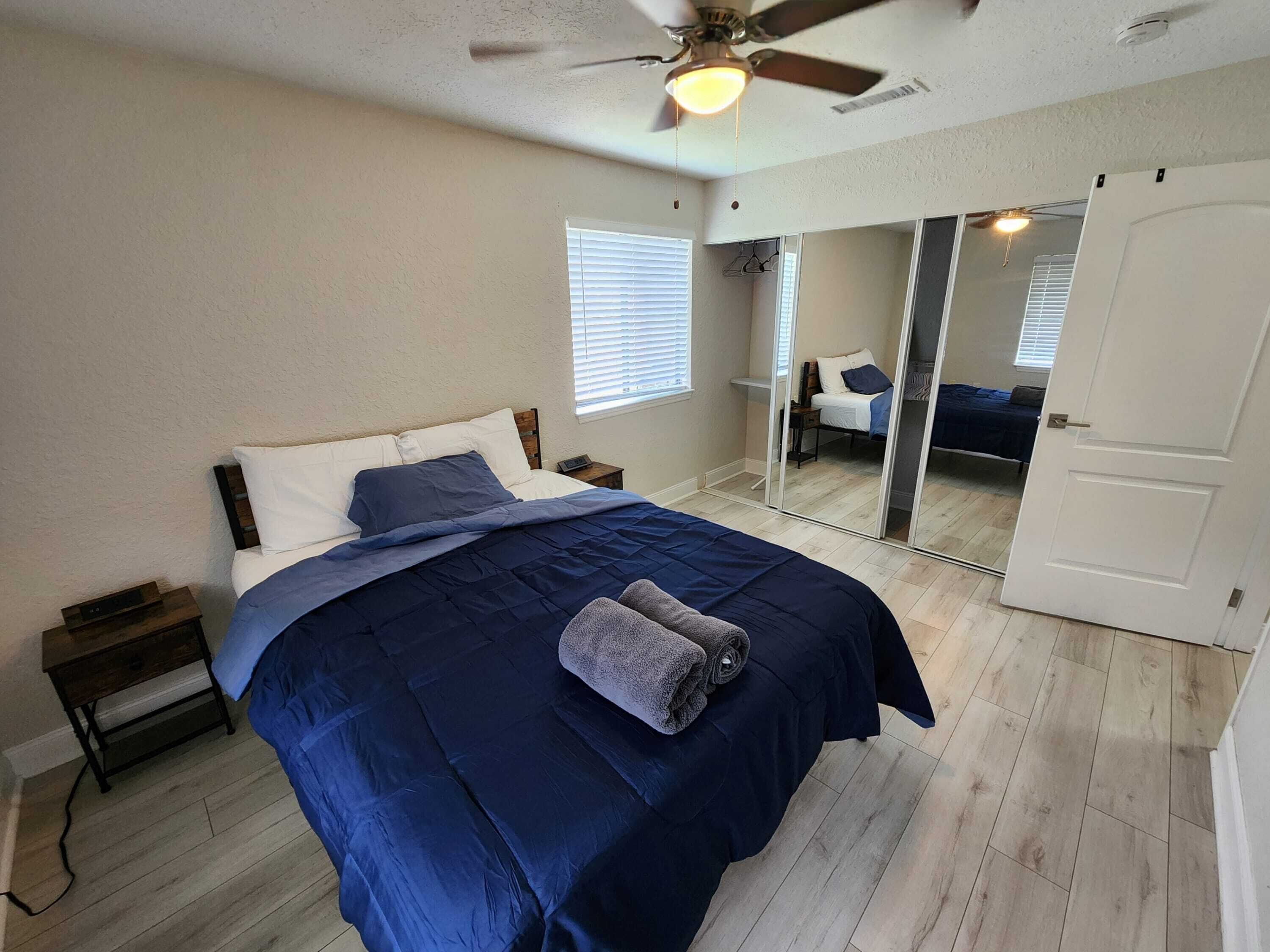 2 bedrooms, iron/ironing board, WiFi, bed sheets