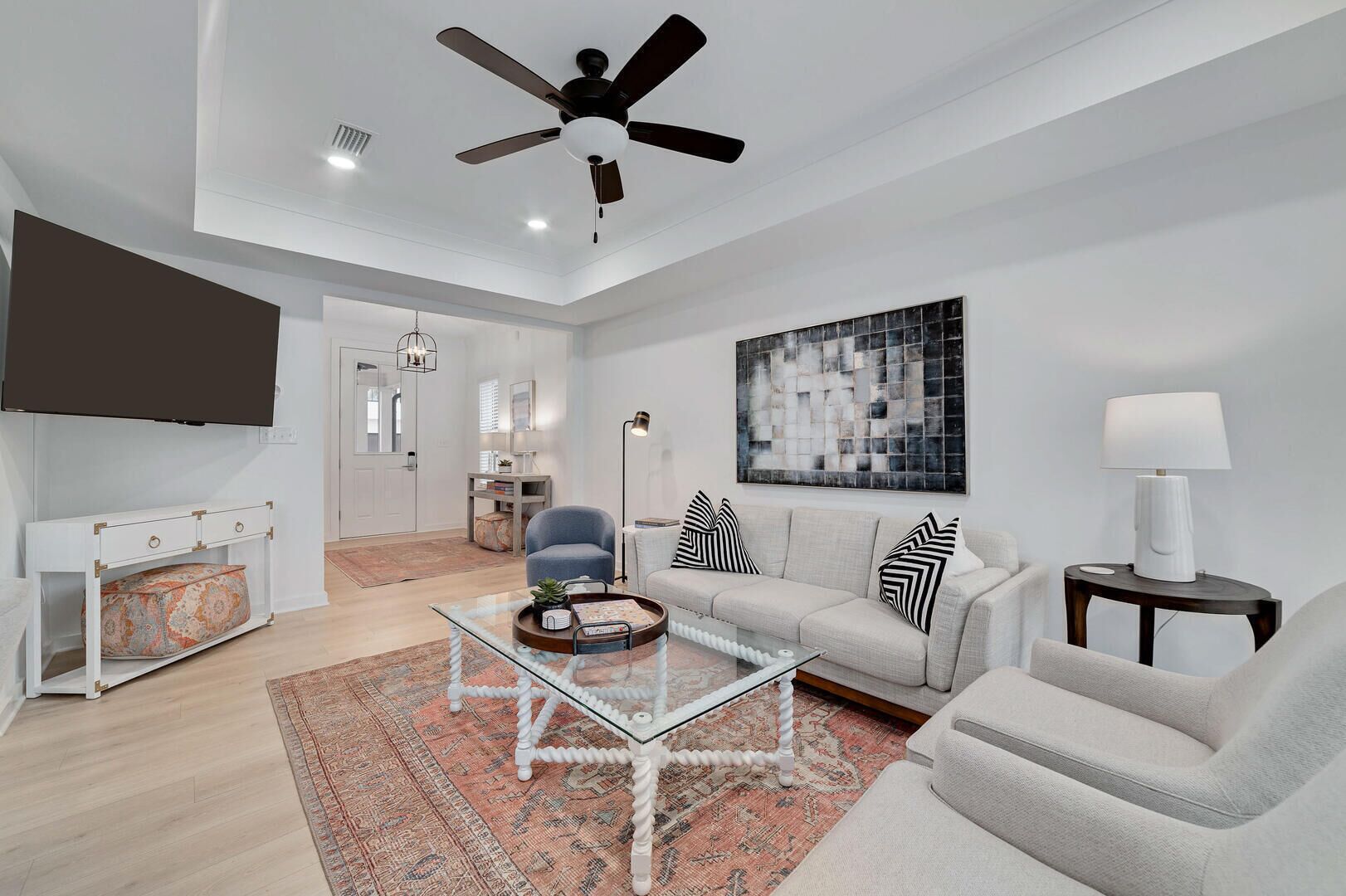 House, Multiple Beds, Patio, Garden View (The Orangery) | Living area | 50-inch flat-screen TV with cable channels